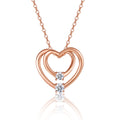 Moissanite Solitaire Necklace – Platinum-Plated Sterling Silver | Timeless Luxury