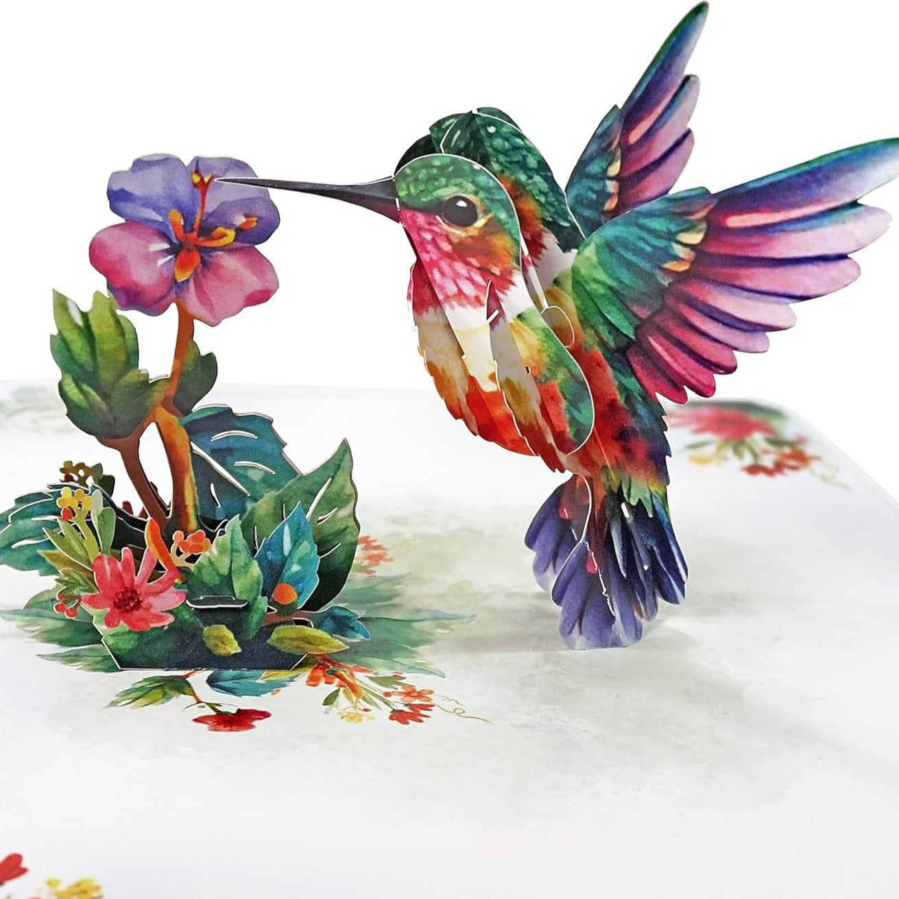 Handcrafted 3D Pansy Greeting Card — Sculptural Floral Design
