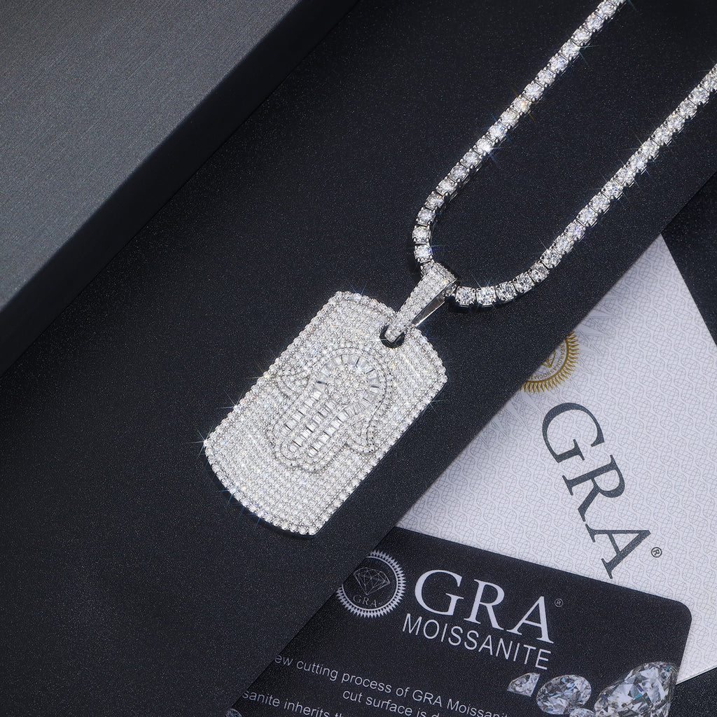 Lumière – Moissanite Pendant | Platinum-Plated Sterling Silver | Pendant Only