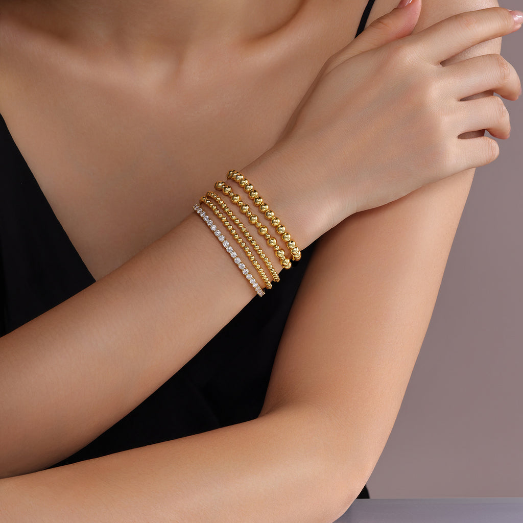 Moissanite Tennis Bracelet – Platinum-Plated Sterling Silver | Statement Luxury