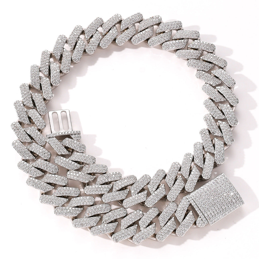 Full Zircon Cuban Chain Necklace | Gold Plated Hip-Hop Luxury