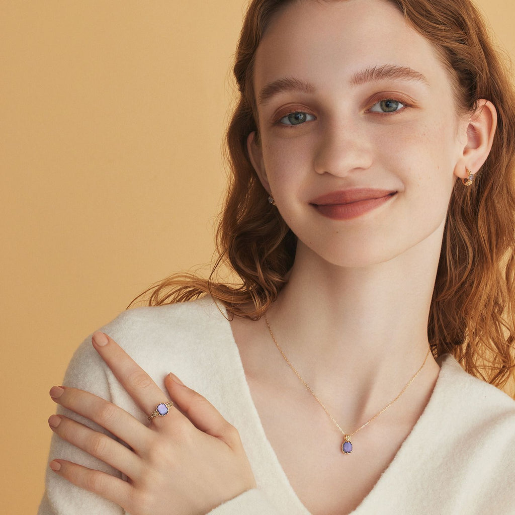 Amethyst Geometric Silver Jewelry | Necklace & Ring Collection