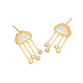 Cloud Butterfly – Sterling Silver Korean Style White Bell Butterfly Luxury Earrings