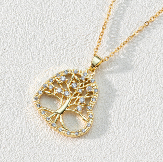 Tree of Life Necklace — Luxury Rhinestone Pendant