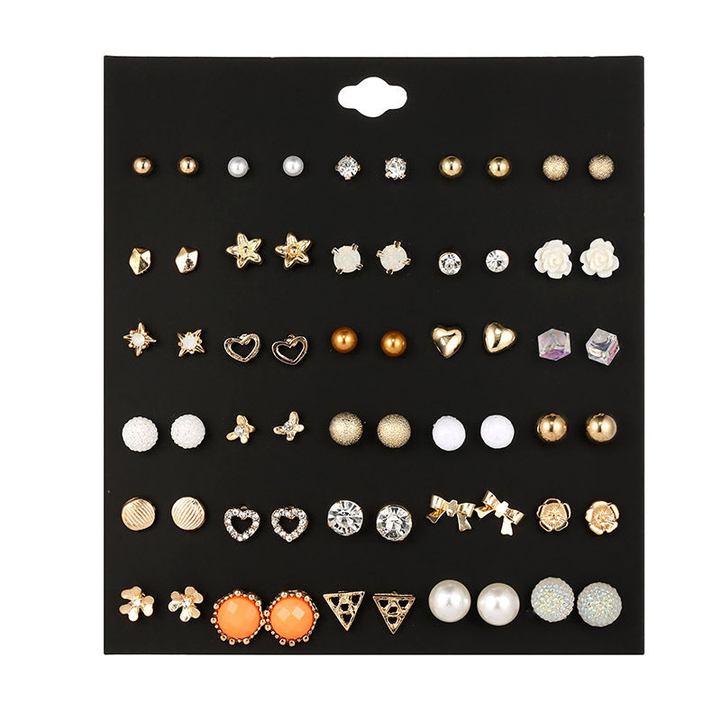 Jardin — 30-Piece Gold Floral Earring Collection