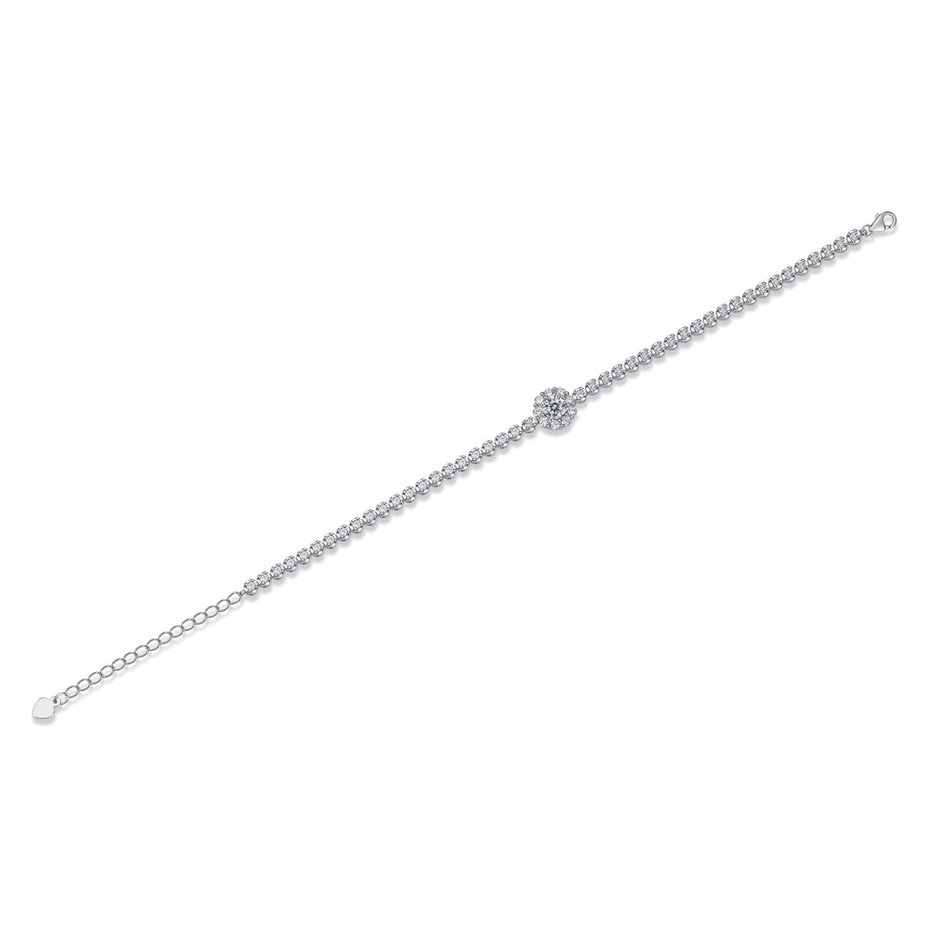 Celeste — Moissanite Bracelet | S925 Platinum-plated Silver