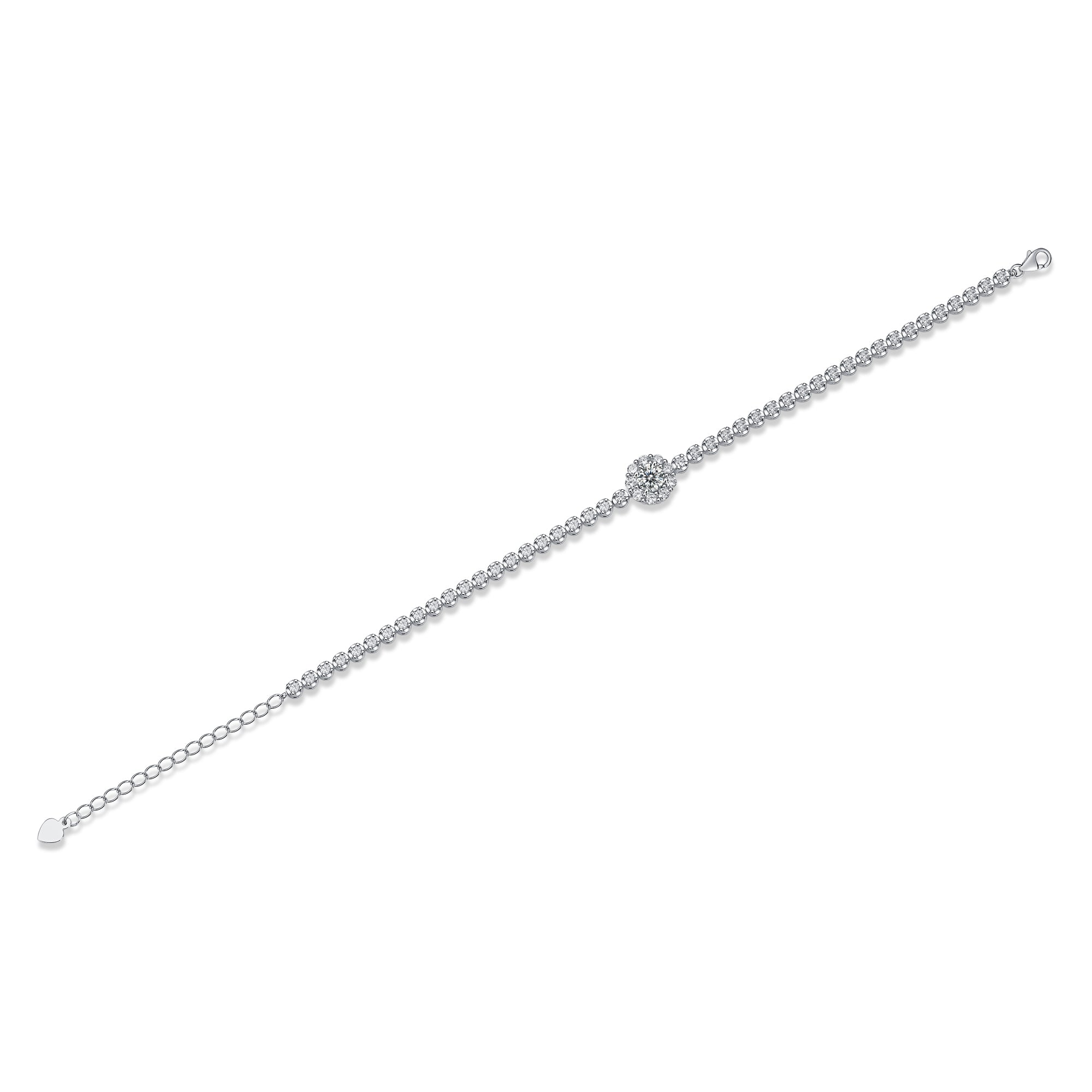 Celeste — Moissanite Bracelet | S925 Platinum-plated Silver