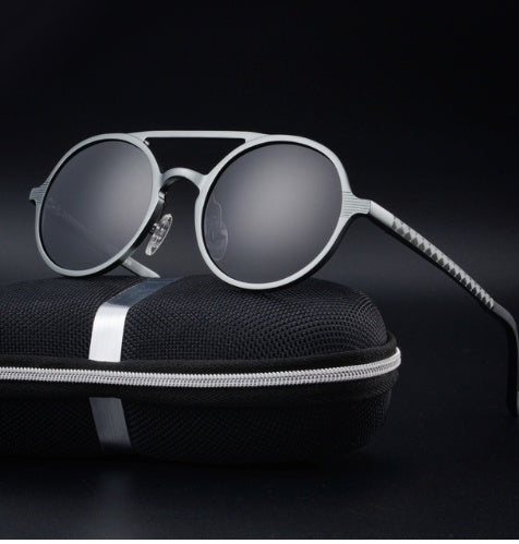 Vintage Round Aluminium Sunglasses — UV400 Driving Eyewear