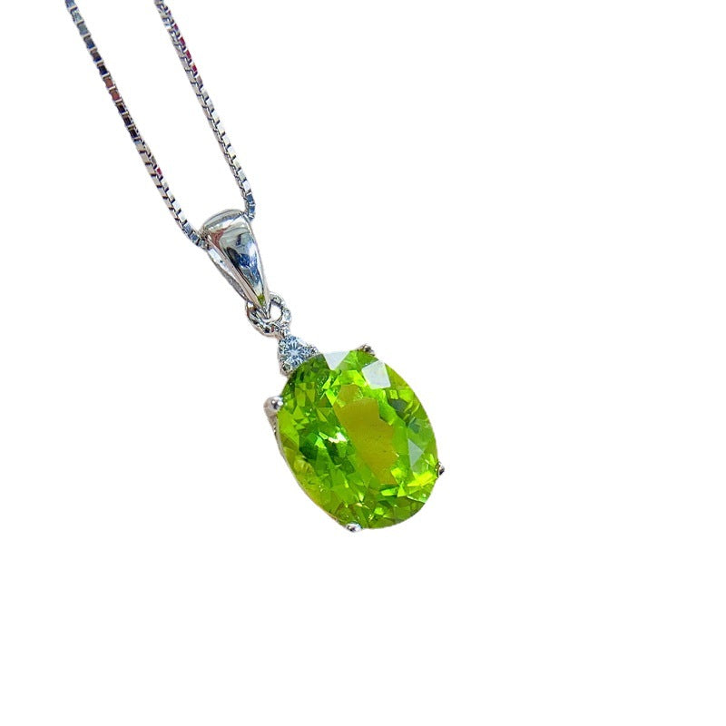 925 Sterling Silver Peridot Pendant Necklace | Luxury Everyday Jewelry for Women