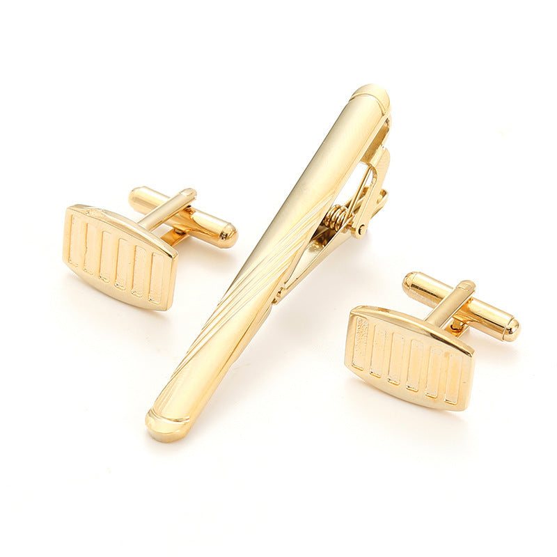 Men’s Luxury Cufflinks, Tie Clip & Pen Set — Business Elite