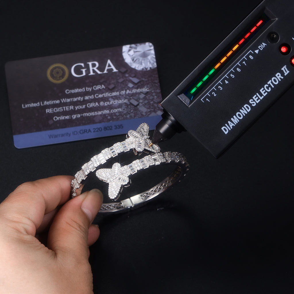 Lumière Moissanite Bracelet — Platinum-Plated S925 Silver