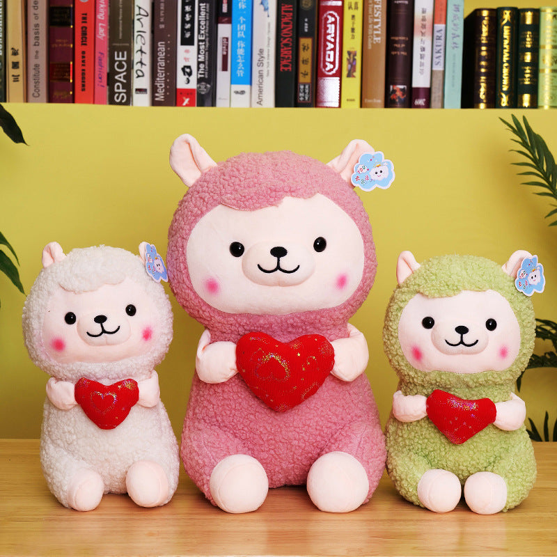 The Heart Alpaca — Luxury Plush Pillow Companion