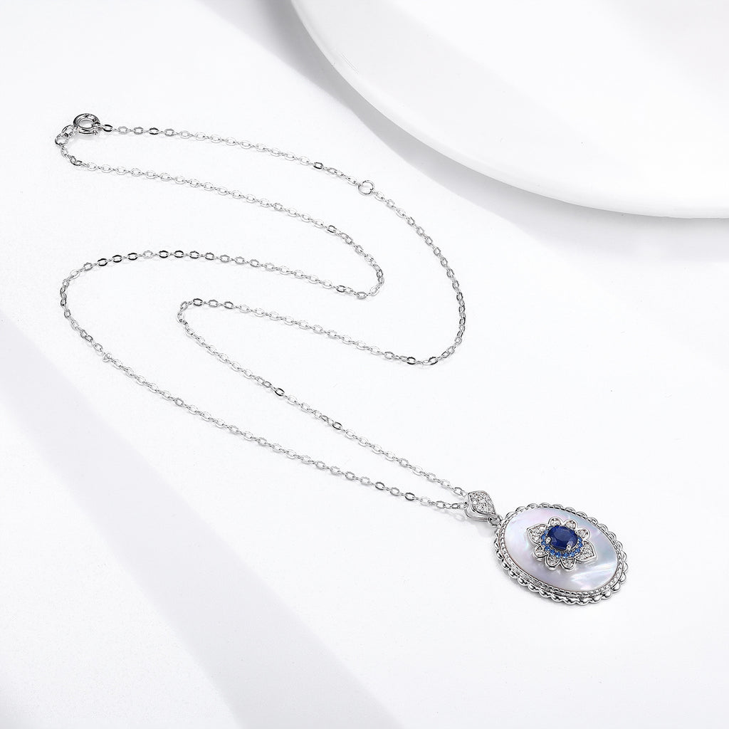 Platinum Aura – 925 Sterling Silver Platinum Gold Geometric Luxury Pendant Necklace