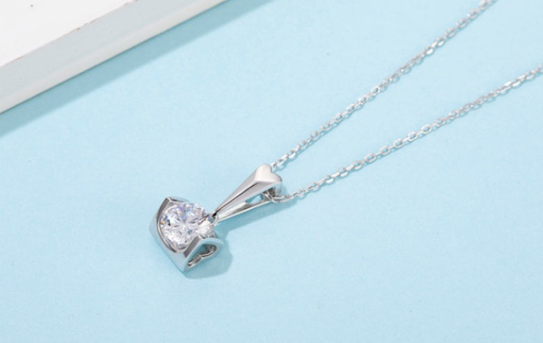 925 Sterling Silver Moissanite Jewelry — Earrings & Pendant