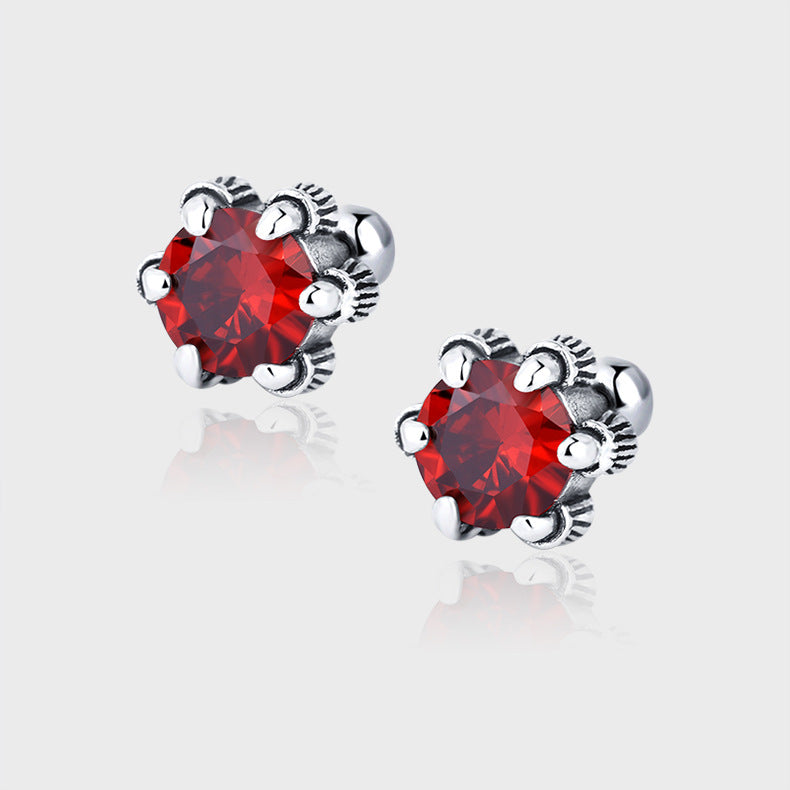 Claw & Stone – 925 Sterling Silver Geometric Claw Set Luxury Stud Earrings