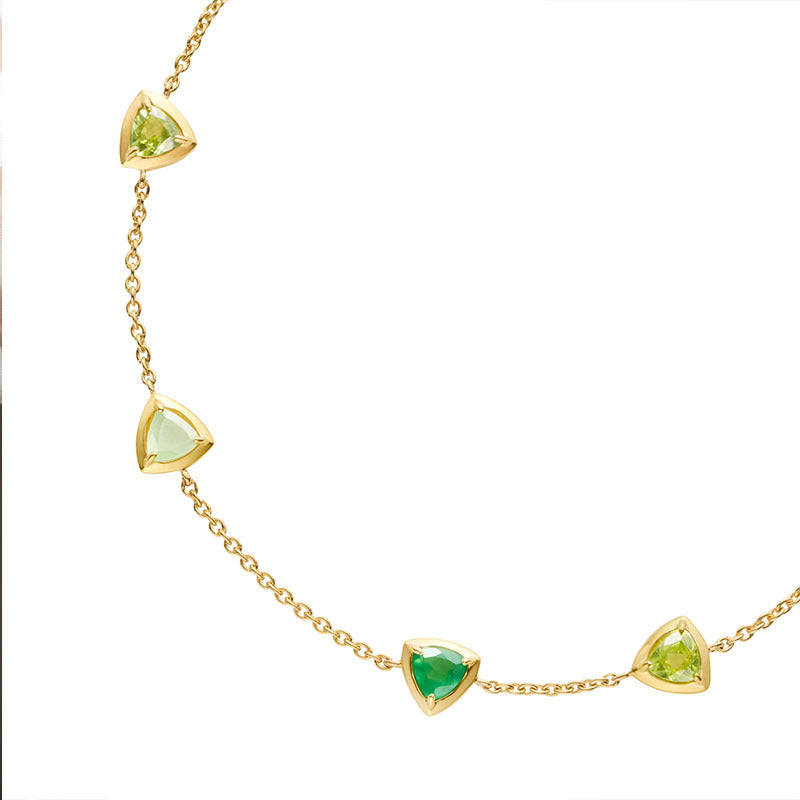 Neige — 925 Silver & 14K Gold White Zirconia Bracelet