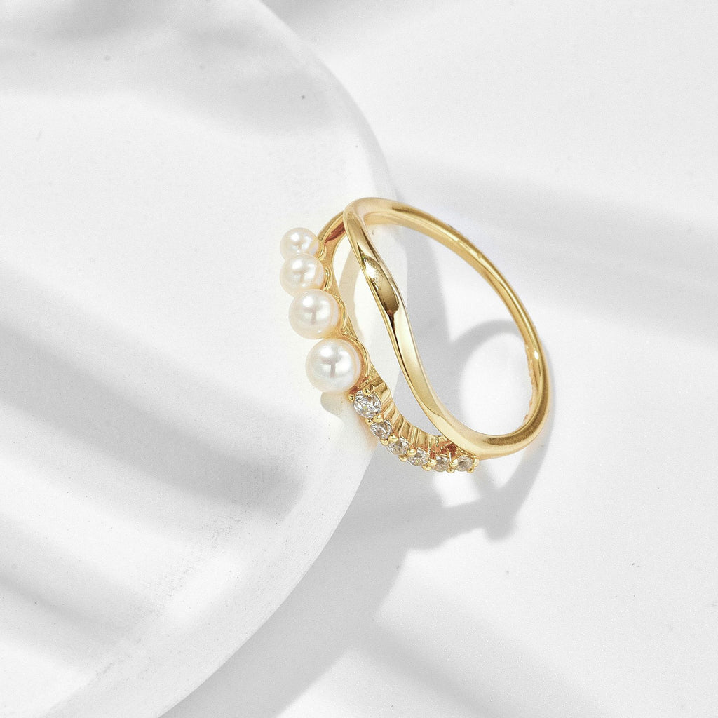 Duelle Freshwater Pearl Double Ring