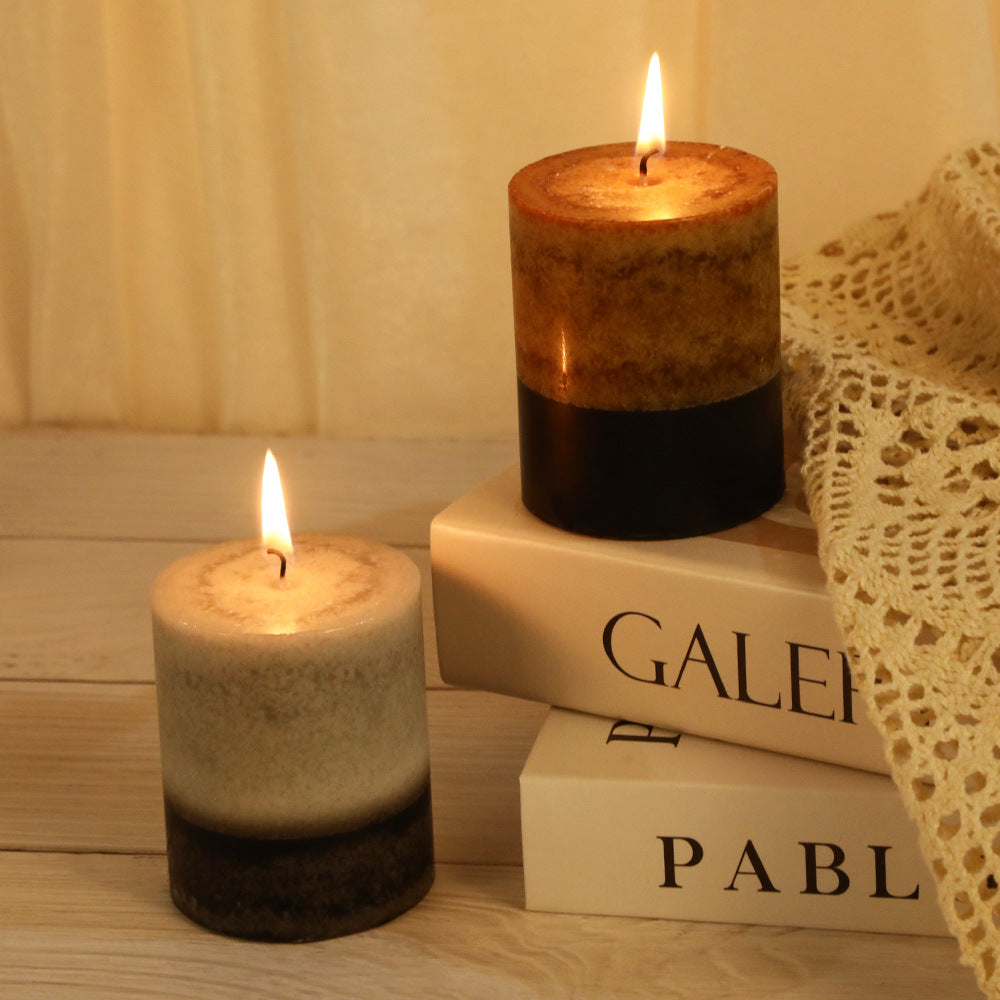Handmade Retro Cylindrical Candle — Botanical Fragrance Collection