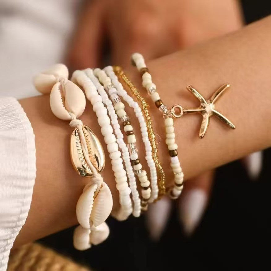 Starfish & Shell Anklet Set — Resort Luxury Collection