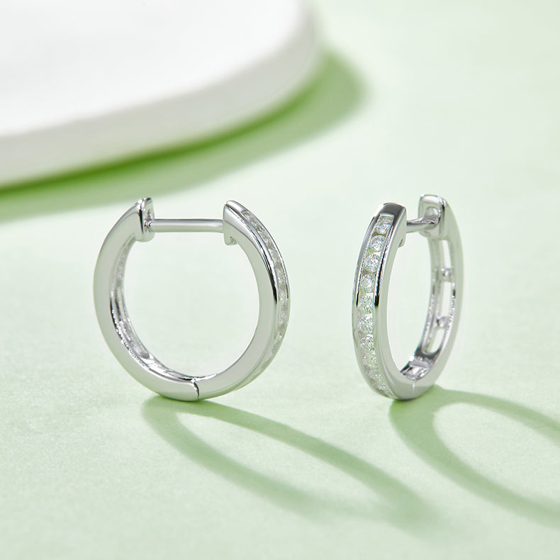 Moissanite Stud Earrings – Set of 2 | Gold, Platinum & Rose Gold