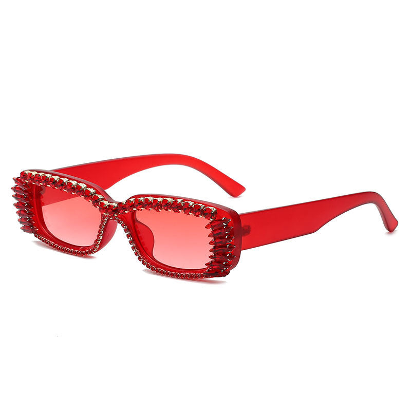 Diamond Rhinestone Square Sunglasses — Glamour Edition