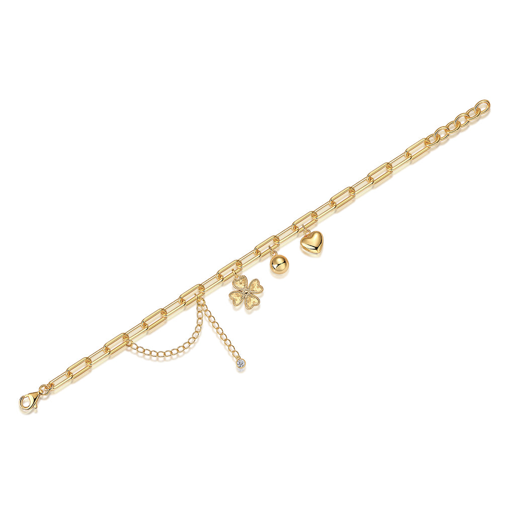 0.5 Carat Moissanite Bracelet — 18K Gold-Plated S925 Silver | GRA Certified