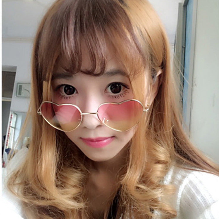 Peach Heart Sunglasses | Retro Metal Frame | 17 Colours