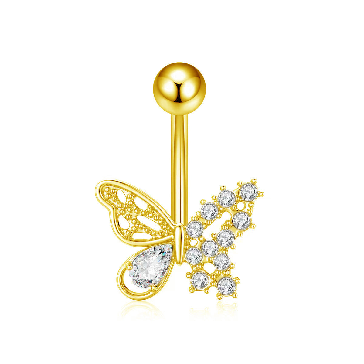 Zircon Butterfly Belly Button Ring — 60 Designs