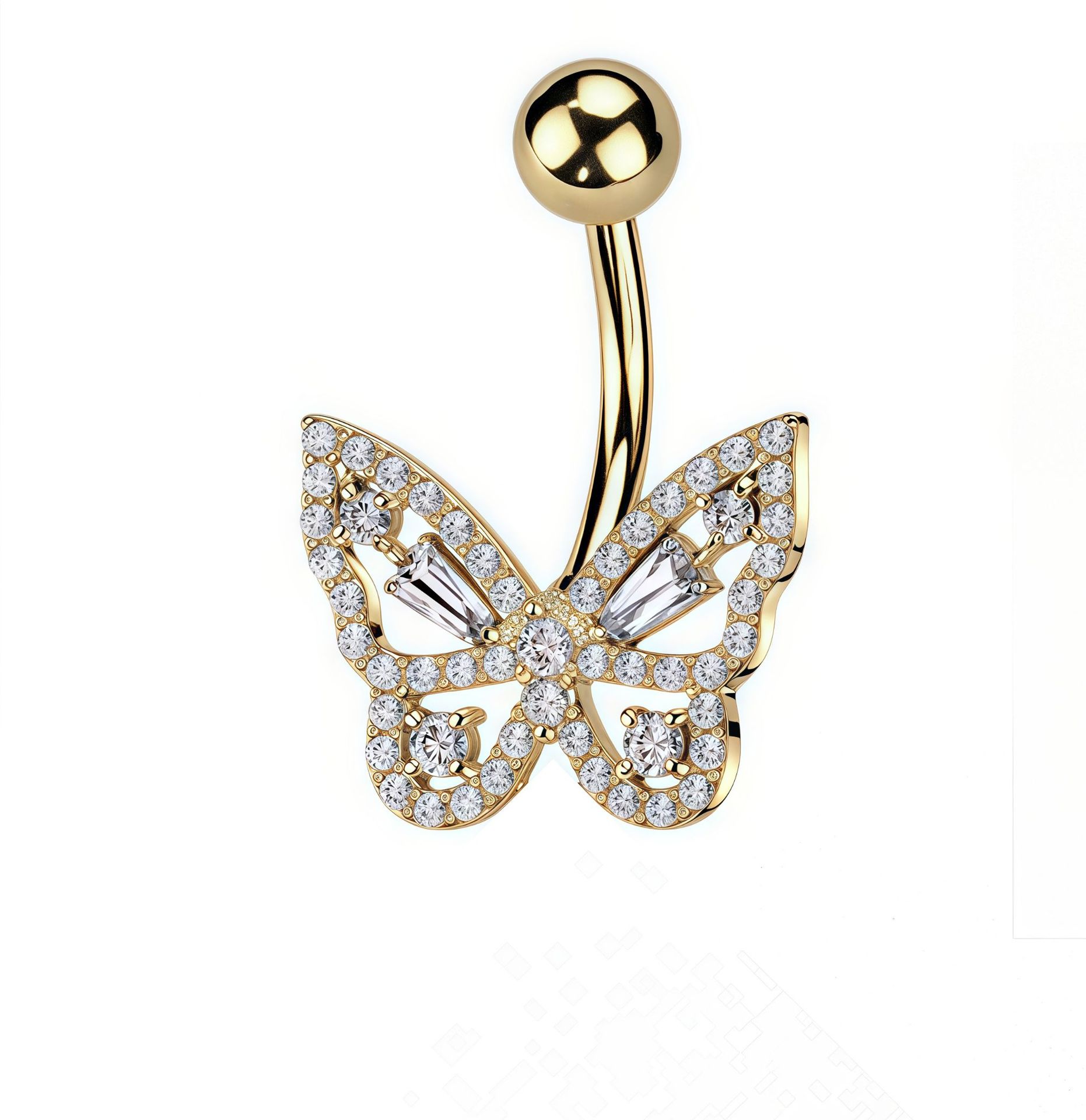 Zircon Butterfly Belly Button Ring — 60 Designs