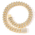 Full Zircon Cuban Chain Necklace | Gold Plated Hip-Hop Luxury
