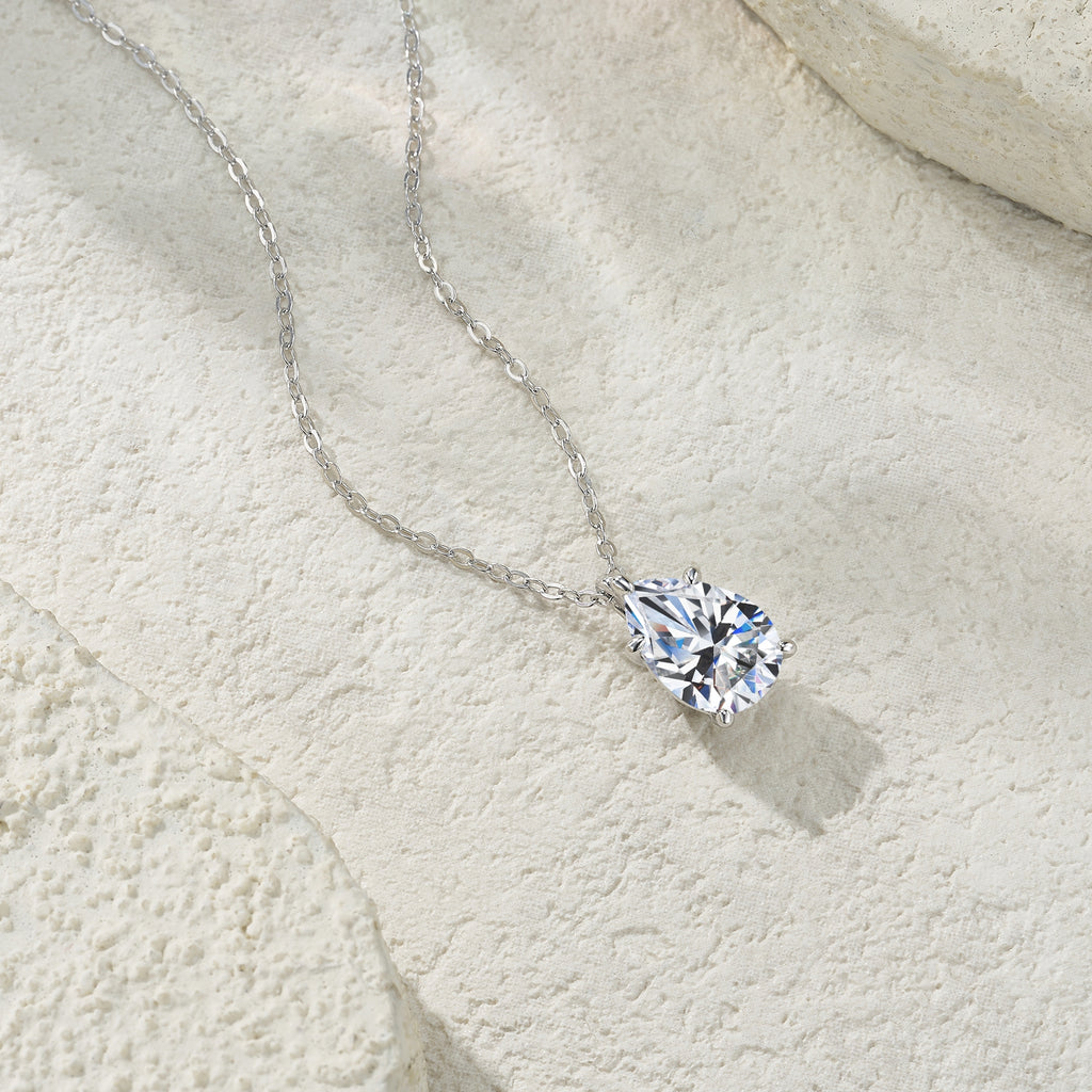 La Poire – Pear-Cut Morganite Pendant Necklace | Gold-Plated Sterling Silver