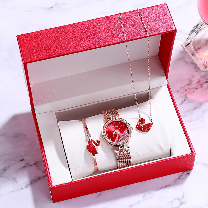 Sapphire Lady — Women's Watch, Necklace & Bracelet Set