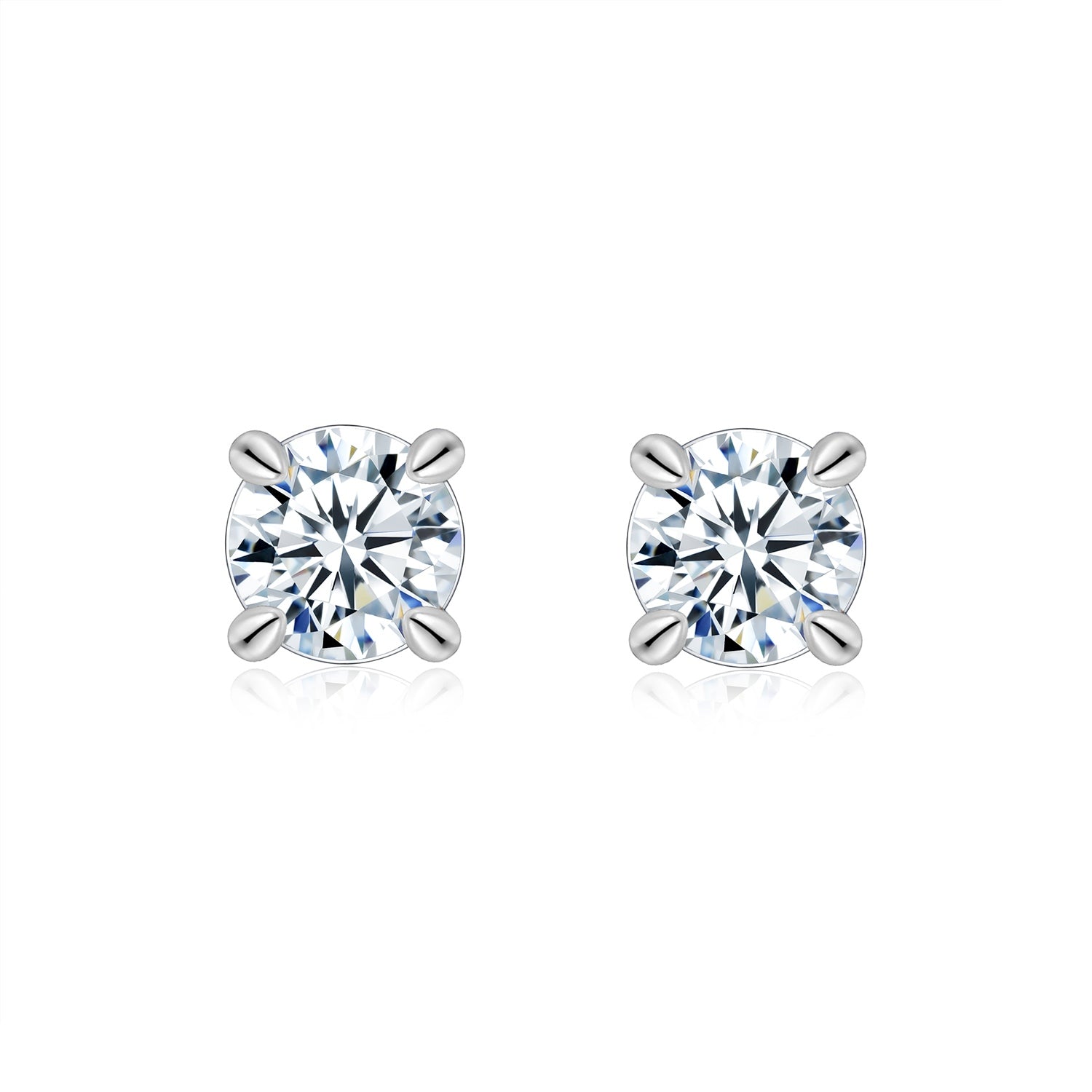Rose Lumière — Morganite S925 Silver Stud Earrings