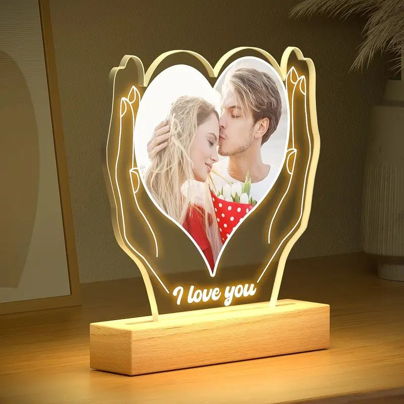 Acrylic Photo Night Light — Personalised Family Gift