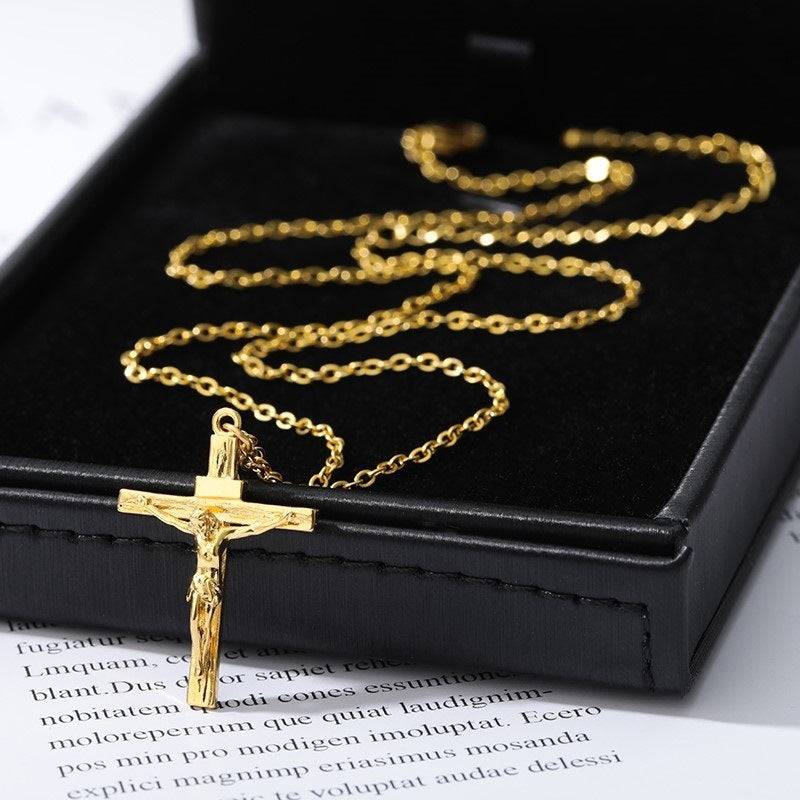 Croix — Titanium Steel Cross Necklace | Gold & Silver