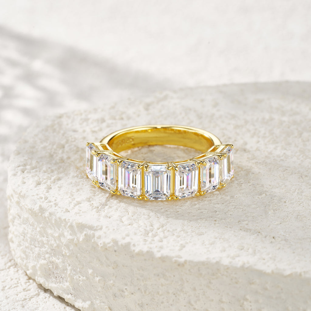 Cushion-Cut Morganite Ring — 18K Gold-Plated S925 Silver | GRA Certified