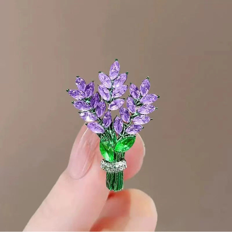 Lavender Adjustable Brooch — Elegant Women's Pin
