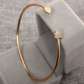 Diamond Heart Opening Bracelet | Gold & Silver Luxury Bangle for Women