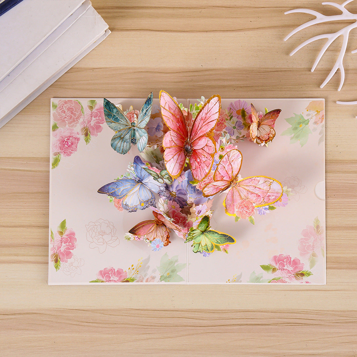 Handcrafted 3D Pansy Greeting Card — Sculptural Floral Design
