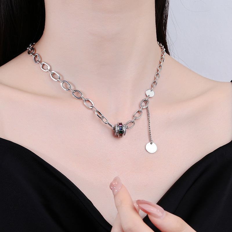Prism Layers – 925 Silver Colorful Zircon Multi-Layer Luxury Statement Necklace