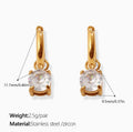 Goutte — Diamond Waterdrop Circle Earrings