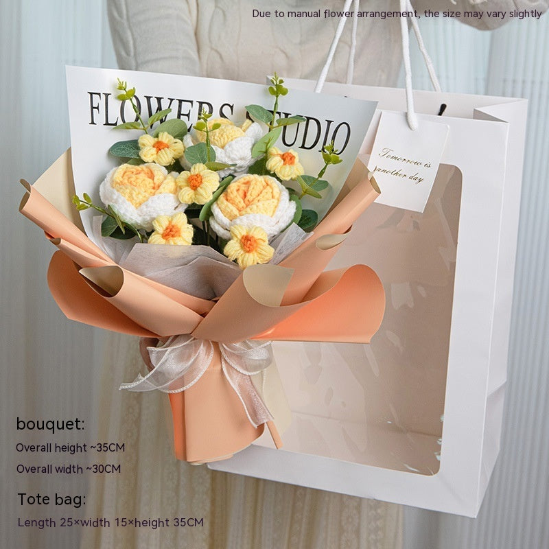 Eternal Rose Bouquet — Luxury Hand-Woven Preserved Flowers