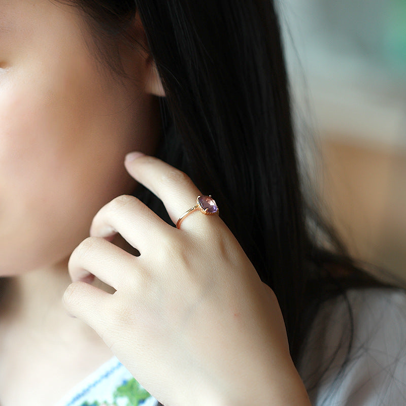 Lumière Light Amethyst Ring