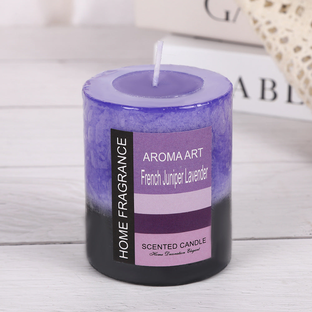 Handmade Retro Cylindrical Candle — Botanical Fragrance Collection