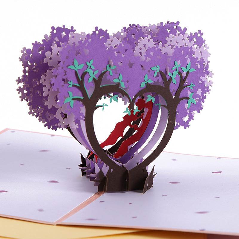 Luxury 3D Laser-Cut Love Greeting Card — Handcrafted Pop-Up Design