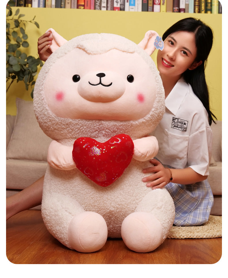 The Heart Alpaca — Luxury Plush Pillow Companion