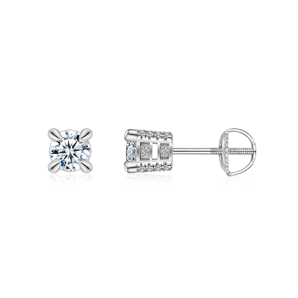 Rose Lumière — Morganite S925 Silver Stud Earrings