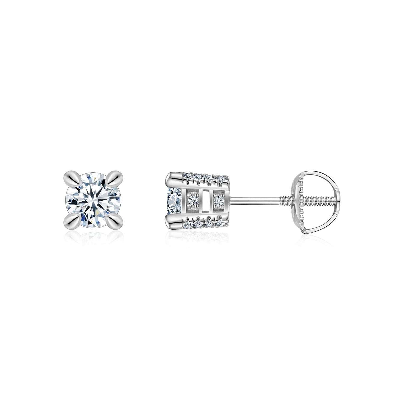Rose Lumière — Morganite S925 Silver Stud Earrings