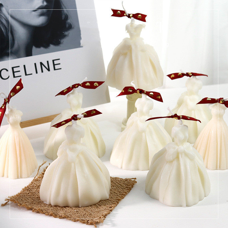 Wedding Dress Scented Candle — Handmade Gift Box Edition