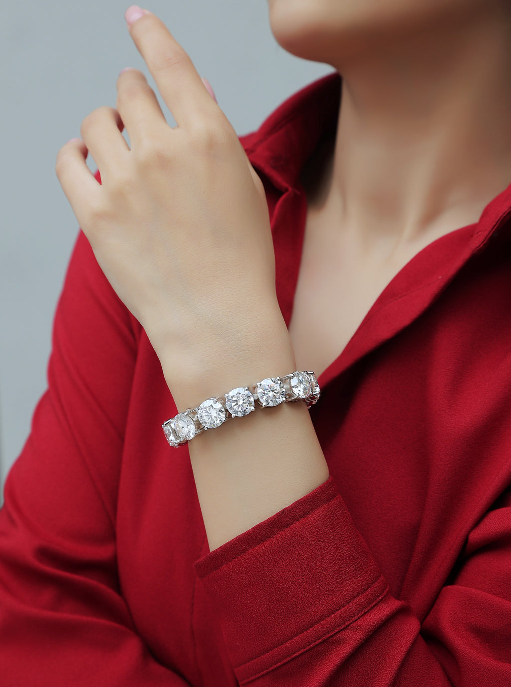 Splendeur — 5-Carat Moissanite Silver Bracelet